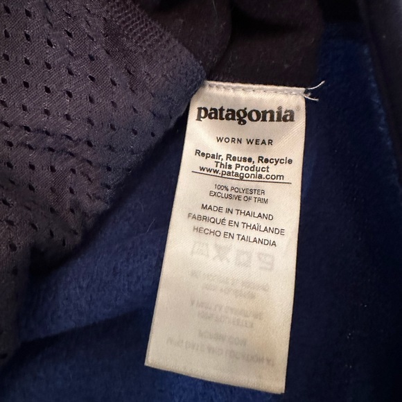 Vintage Patagonia Blue Zip Up With Pockets Fleece Sweatshirt - Picture 5 of 5